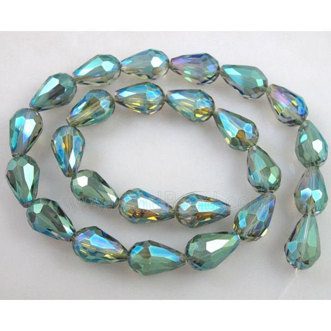 chinese crystal glass bead, faceted drip