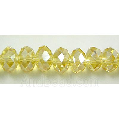 Gold Chinese Crystal Beads, faceted rondelle