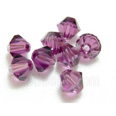 Chinese Crystal Beads, bicone, purple