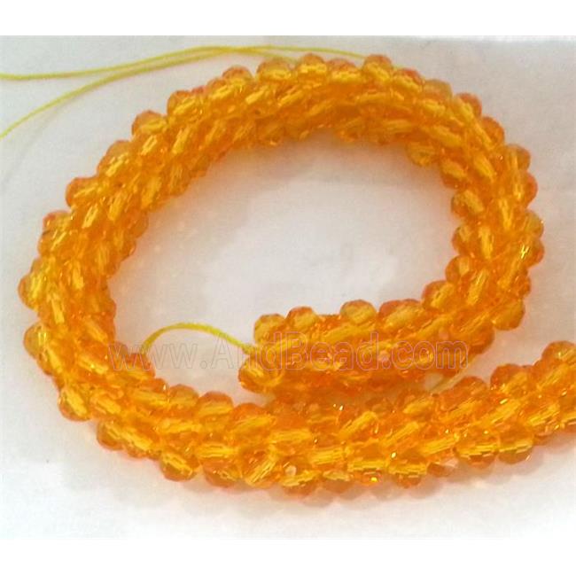 handmade braided chain with chinese crystal glass bead, faceted