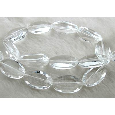 Crystal Glass Beads, faceted, Clear