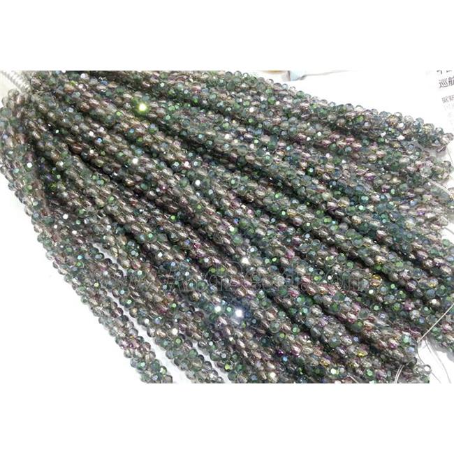 handmade braided chain with chinese crystal glass bead, faceted
