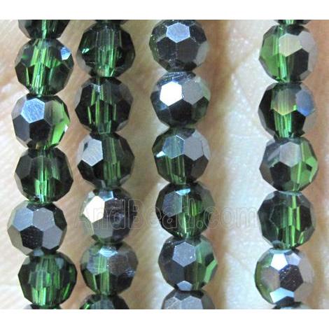 Chinese crystal glass bead, faceted round