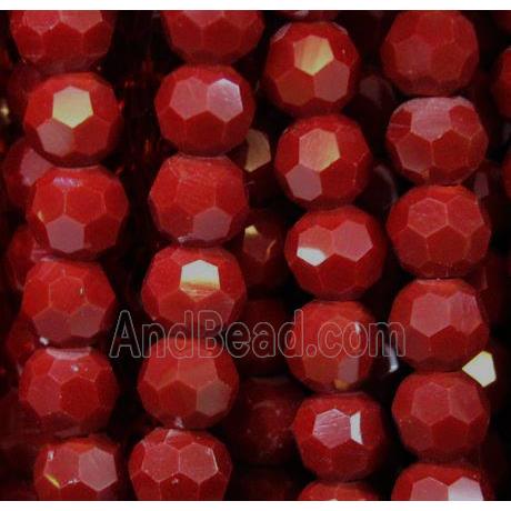 Chinese crystal glass bead, faceted round