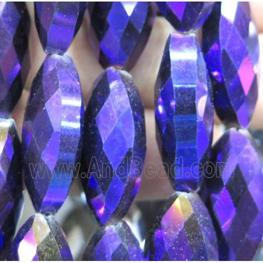 Chinese crystal glass beads, faceted oval