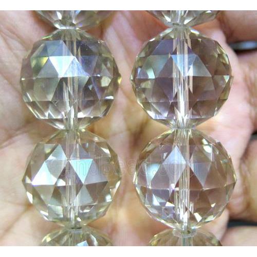chinese crystal glass bead, faceted round