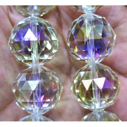 chinese crystal glass bead, faceted round