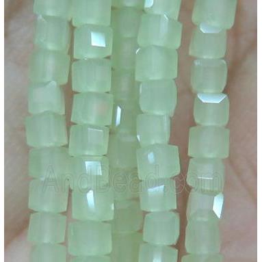 chinese crystal glass bead, faceted cube