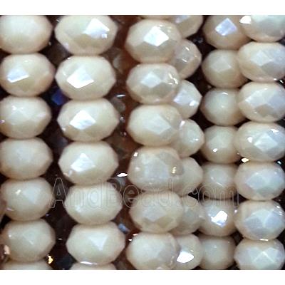 glass crystal bead, faceted wheel
