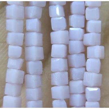 chinese crystal glass bead, faceted cube