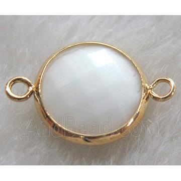 white Chinese crystal glass connector Button
