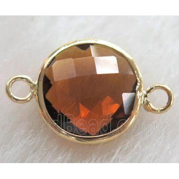 golden Chinese crystal glass connector Button