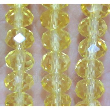 chinese crystal bead, faceted rondelle