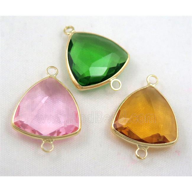 Chinese crystal glass connector, faceted