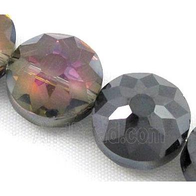 cut glass crystal bead, sun flower
