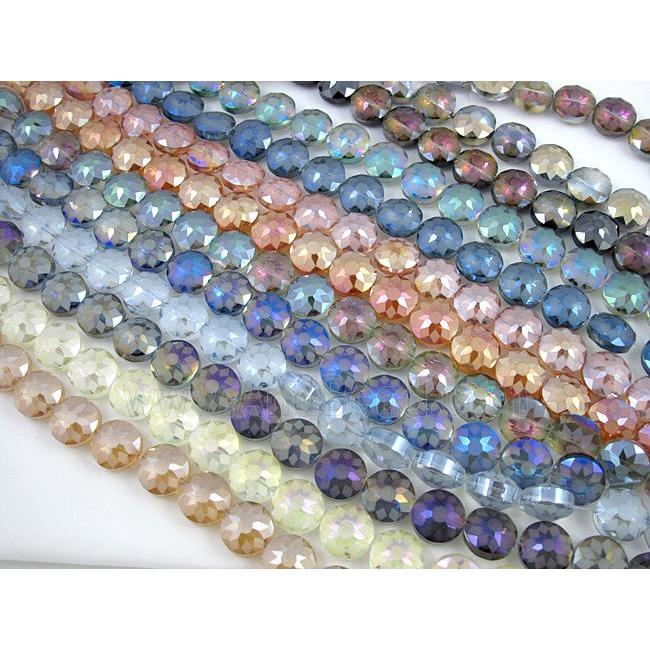 cut glass crystal bead, mixed color