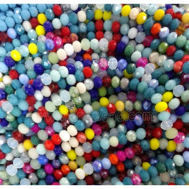 chinese crystal bead, faceted rondelle