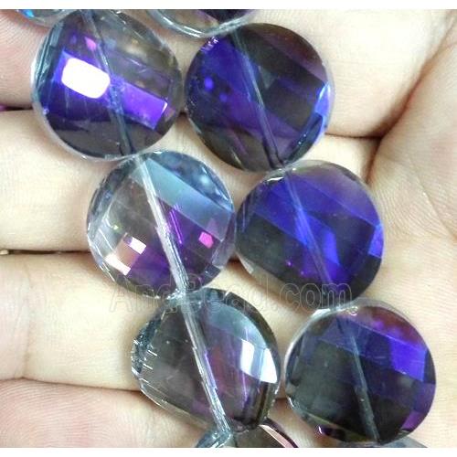 chinese crystal bead, faceted, twist round