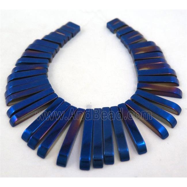 Hematite pendant for jewelry, no-Magnetic, blue electroplated