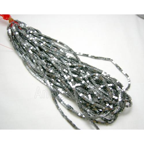 Black Hematite Cube Beads