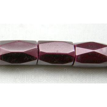 Hematite Magnetic Facet Tube Beads