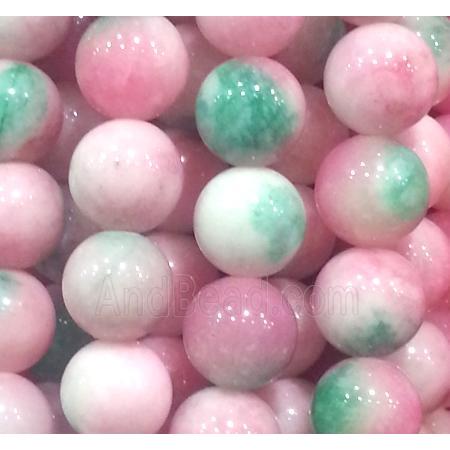 Jade beads, Round, colorful