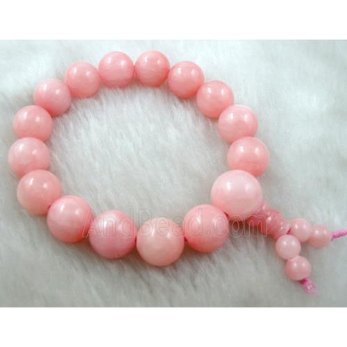 Stretch Jade bracelet, Pink