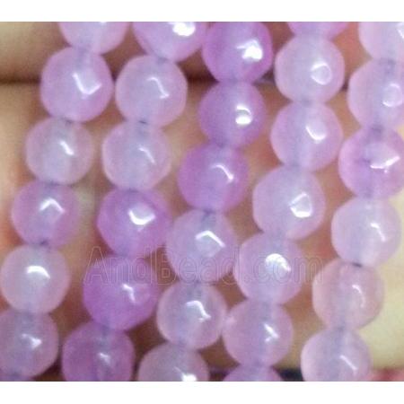 purple jade beads, faceted round