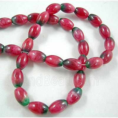 Jade beads, rice, red/green