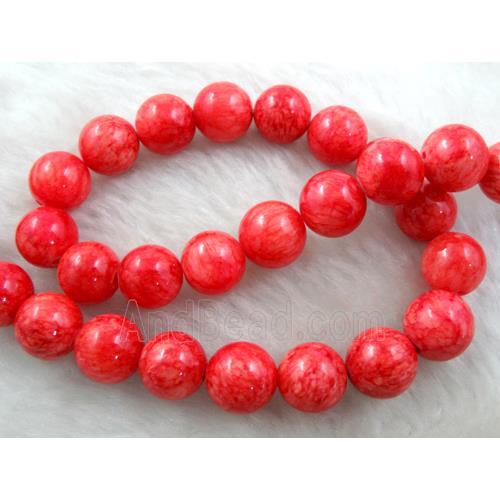 Round Jade gemstone, dye, stabile