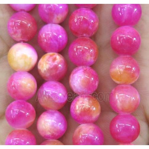 Persia jade bead, round, stabile, colorful