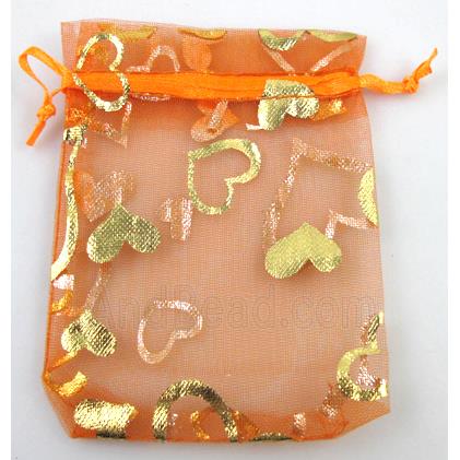 Organza bag, orange