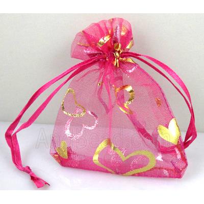 Organza bag, hotpink