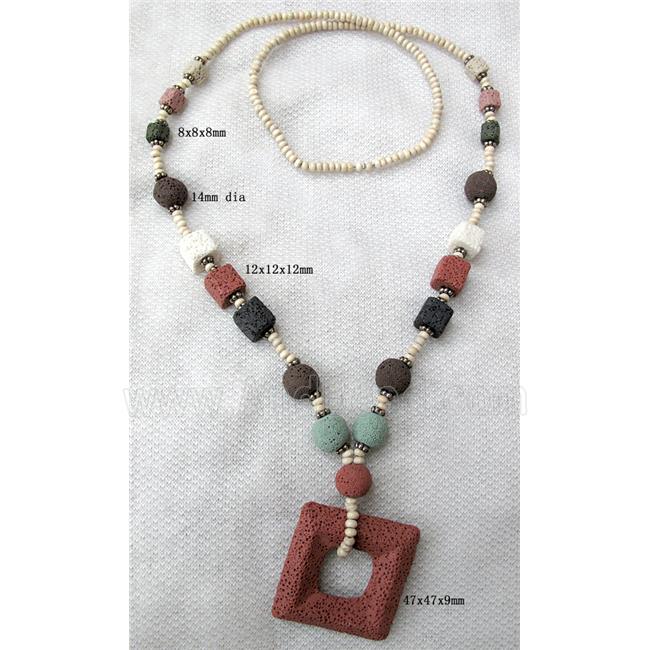 Handmade Lave Necklace