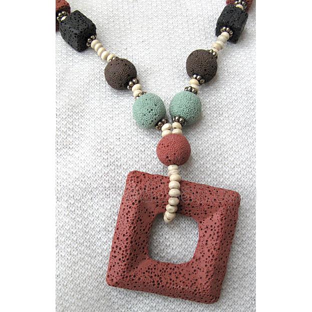 Handmade Lave Necklace