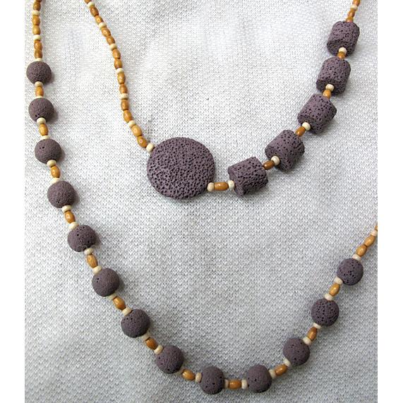 Handmade Lave Necklace