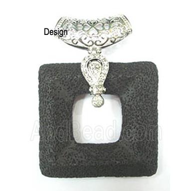 Lava pendant bead