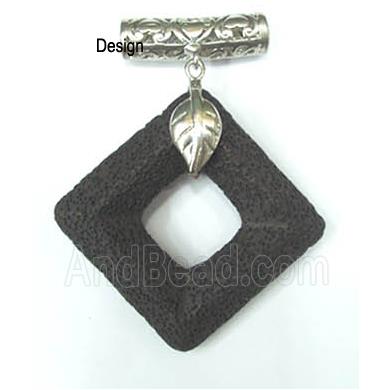 Lava pendant bead