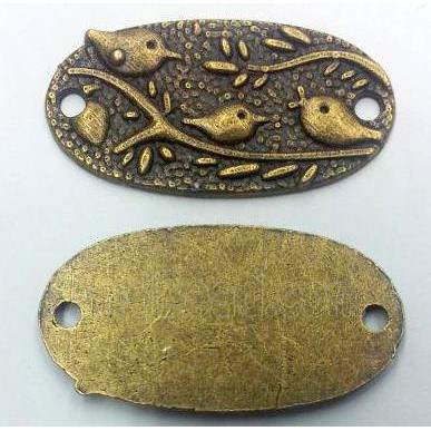 tibetan silver connector non-nickel, bronze