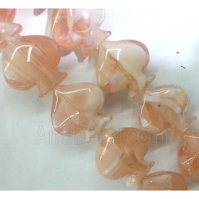 Plated Lampwork glass bead