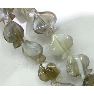 Plated Lampwork glass bead