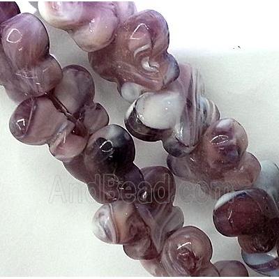 Plated Lampwork glass bead, butterfly