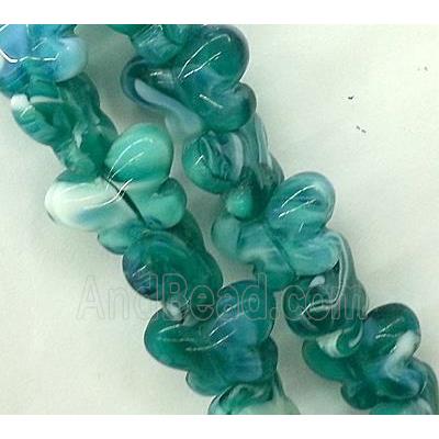 Plated Lampwork glass bead, butterfly