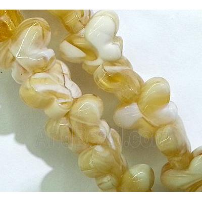 Plated Lampwork glass bead, butterfly