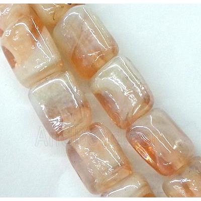 Plated lampwork glass bead
