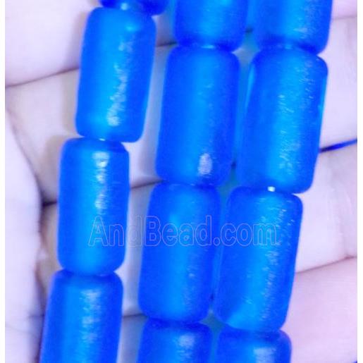 matte lampwork bead, tube