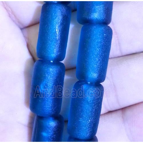 matte lampwork bead, tube