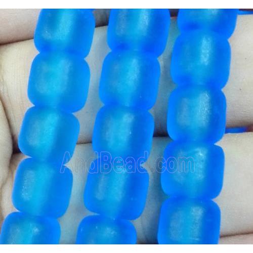 matte lampwork bead, tube