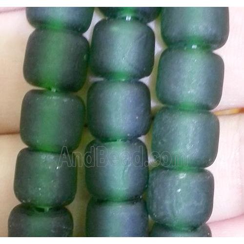 matte lampwork bead, tube