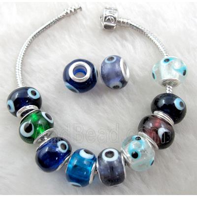 mixed Evil Eye Beads, lampwork glass